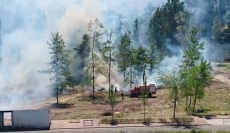 Un incendio afecta a la Alameda Vieja