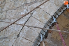 Foto 3 - La reparación del arco de la bóveda de Amayuelas se completará este viernes