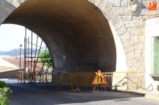 La reparación del arco de la bóveda de Amayuelas se completará este viernes