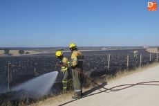 Un incendio calcina en Vitigudino cerca de cinco hectáreas de pasto
