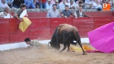 Foto 6 - Jiménez Fortes sufre una cornada en el cuello en Vitigudino