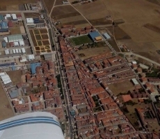 Ciudad Rodrigo desde el aire en pleno Martes Chico