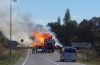 Foto 2 - Arde un camión cargado de paja en la carretera de Ituero a Puebla de Azaba