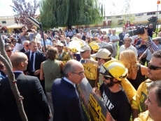 Foto 4 - Trabajadores de la brigada forestal de Pinofranqueado llevan a Salamaq sus reivindicaciones