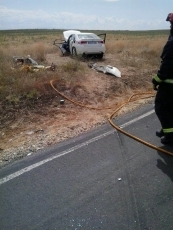 Foto 3 - Cuatro heridos, uno de ellos grave, en una aparatosa colisión en Riolobos