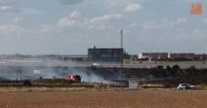 Foto 3 - Un incendio en la autovía A-62 sorprende a los visitantes de la Feria Salamaq
