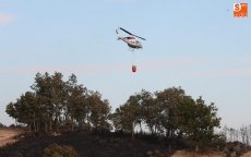 Foto 5 - Medios terrestres y aéreos controlan un fuego en Masueco