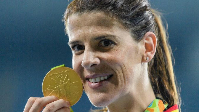 Ruth Beitia con la medalla de oro / Foto COE
