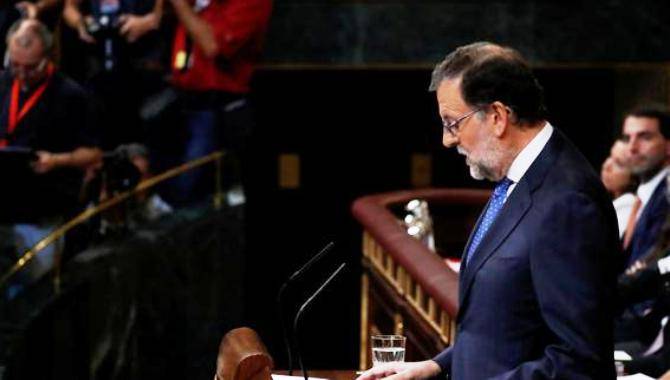 Mariano Rajoy, en la tribuna del Congreso