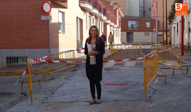 La concejala Marta Labrador presenta las obras de mejora en la calle Don Cristóbal