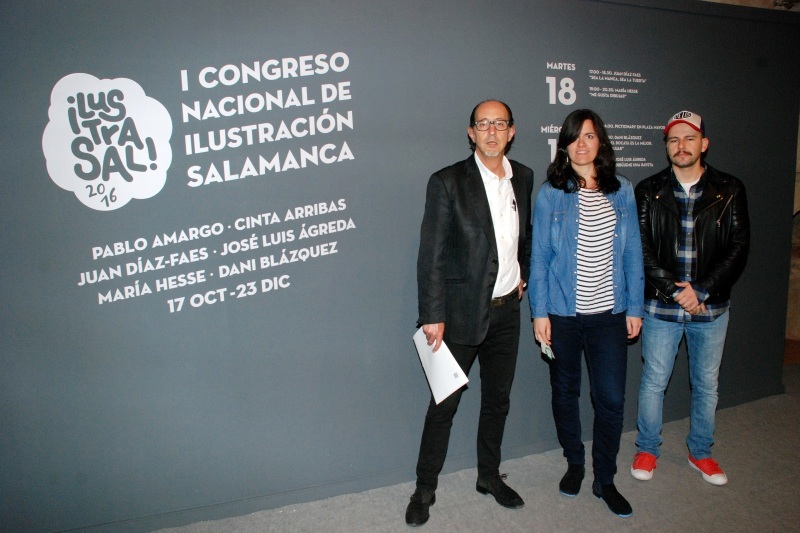 Manuel Heras, Vanessa Gallardo y Dani Blázquez, en la presentación del Congreso