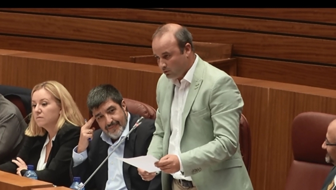 David Castaño, en las Cortes de Castilla y León