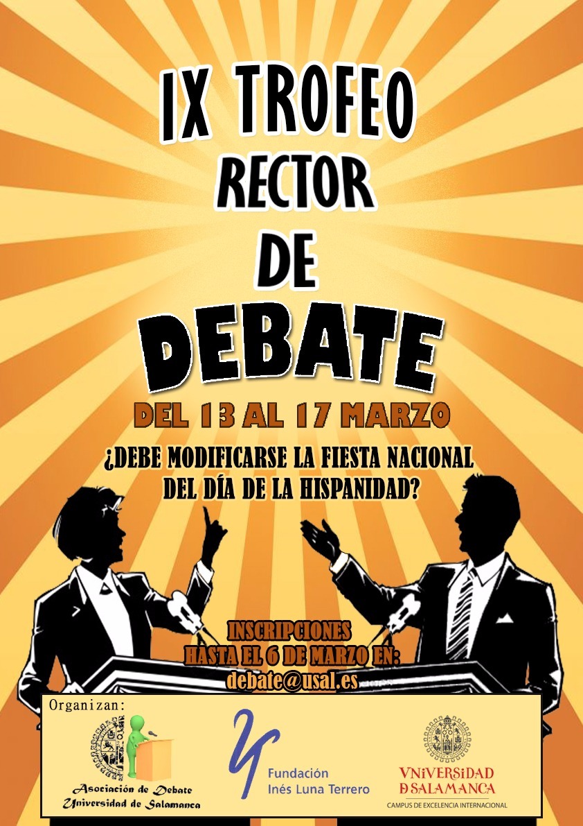 El IX Trofeo Rector de Debate se celebrará del 13 al 17 de marzo