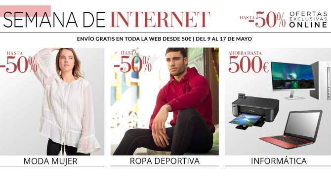 El Corte Inglés inicia la Semana de Internet con descuentos en su web de hasta el 50%  