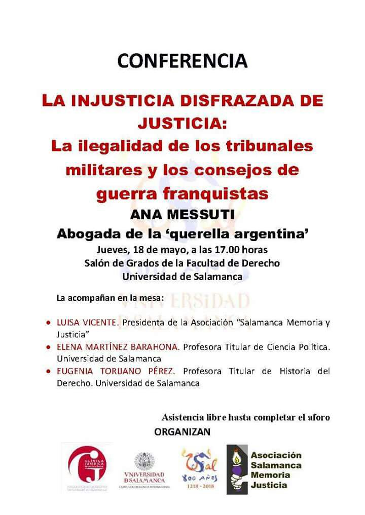 Foto 2 - Ana Mesutti denunciará en Salamanca la ilegalidad de los Tribunales Militares