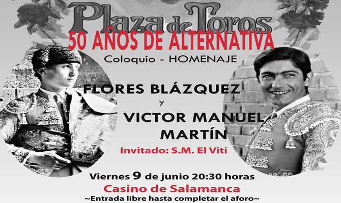 Homenaje a Flores Blázquez y Víctor Manuel Martín por sus 50 años de alternativa 