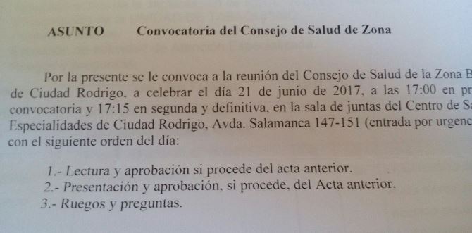 La Federación ProSalud califica de broma de mal gusto el orden del día del Consejo de Salud ...