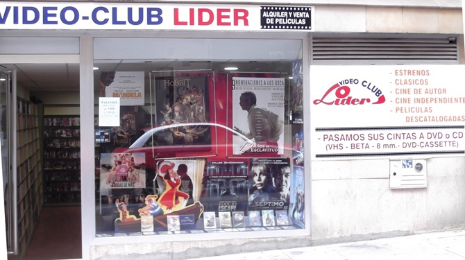 El Videoclub Líder Salamanca cierra sus puertas. Foto: Videoclub Líder
