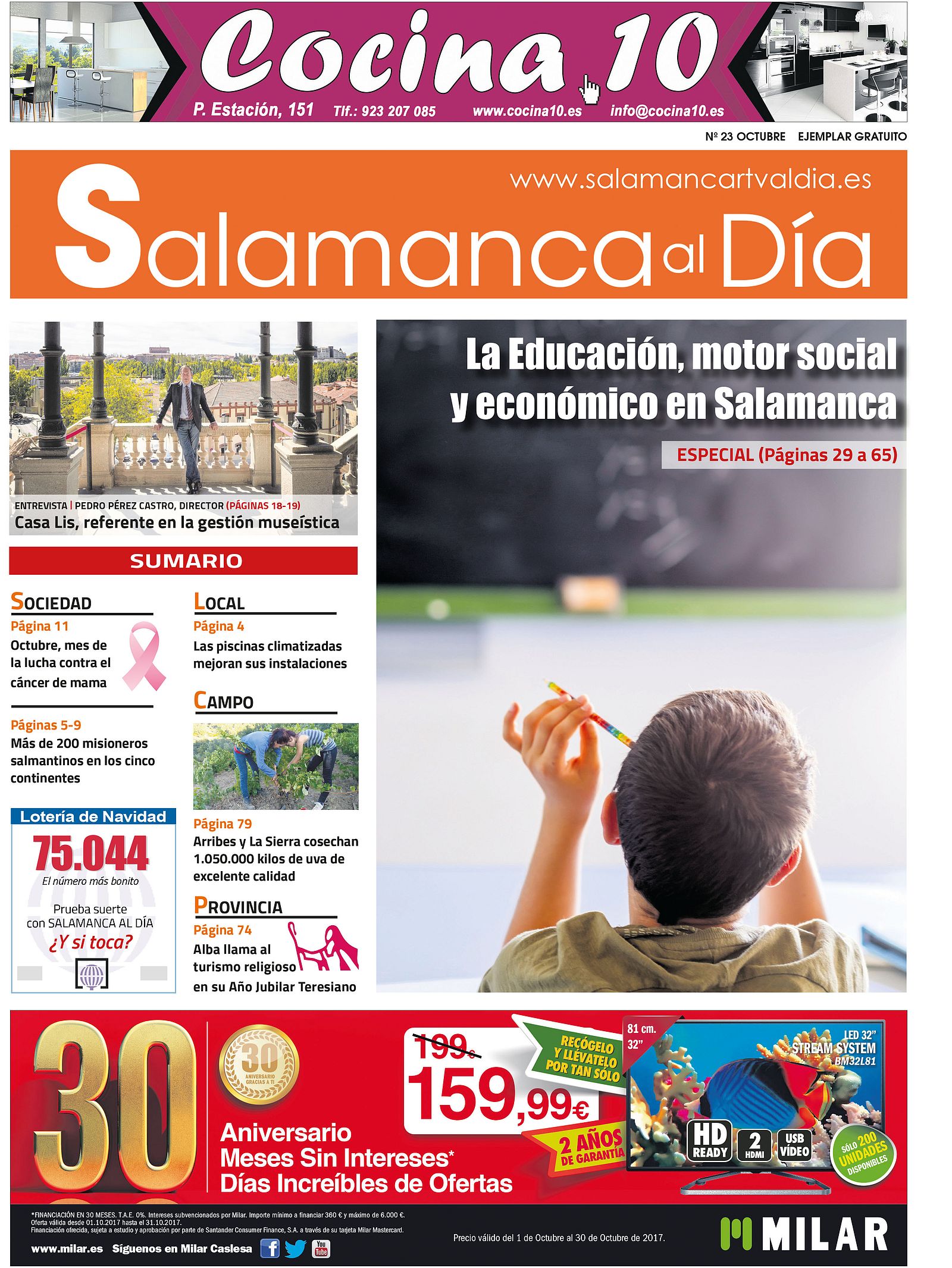 Foto 1 - SALAMANCA AL DÍA saca a la calle su número de octubre con una mirada puesta en la Educación