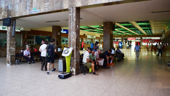 Interior de la estación de autobuses de Salamanca