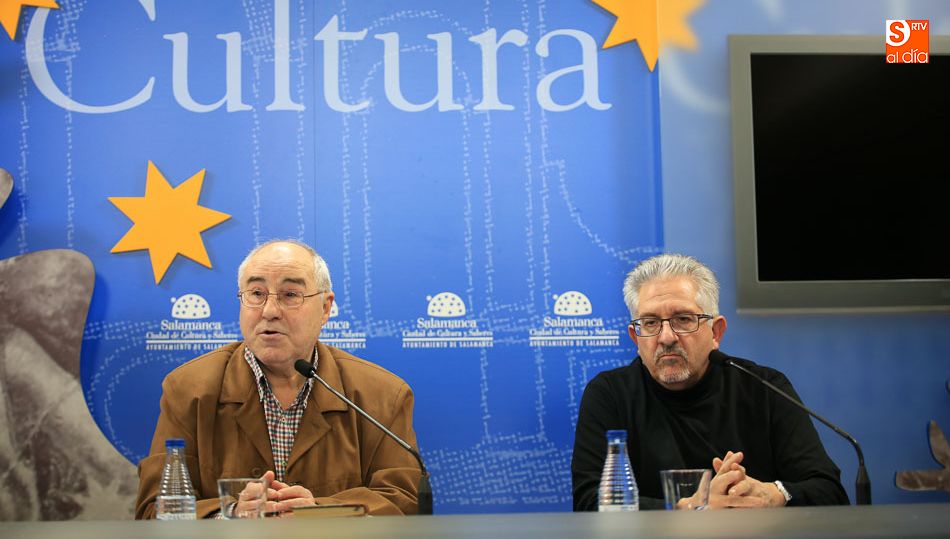 José Luis Puerto y Toño Blázquez durante la conferencia dedicada a tres poetas del 27 / FOTOS: ALBERTO MARTIN