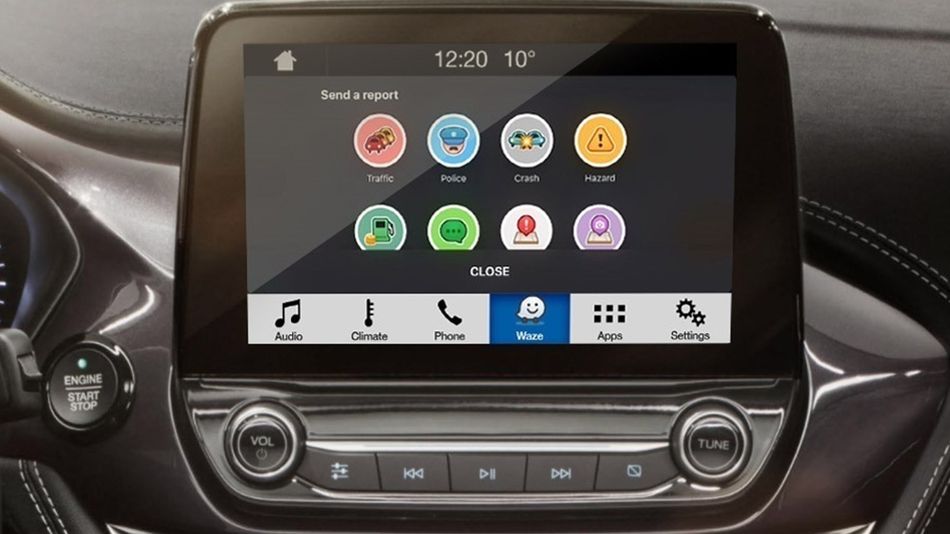 Imagen de la aplicación en un vehículo.