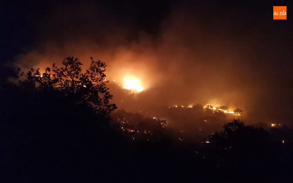 Foto 3 - Evoluciona favorablemente el incendio que afecta a los términos de Bañobárez y San Felices de...
