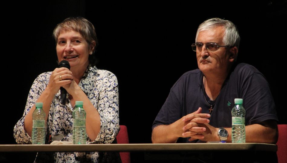 Assumpta Serna y Juan Carlos Sánchez durante ñla presentación de la película de Pablo Moreno en Monleras