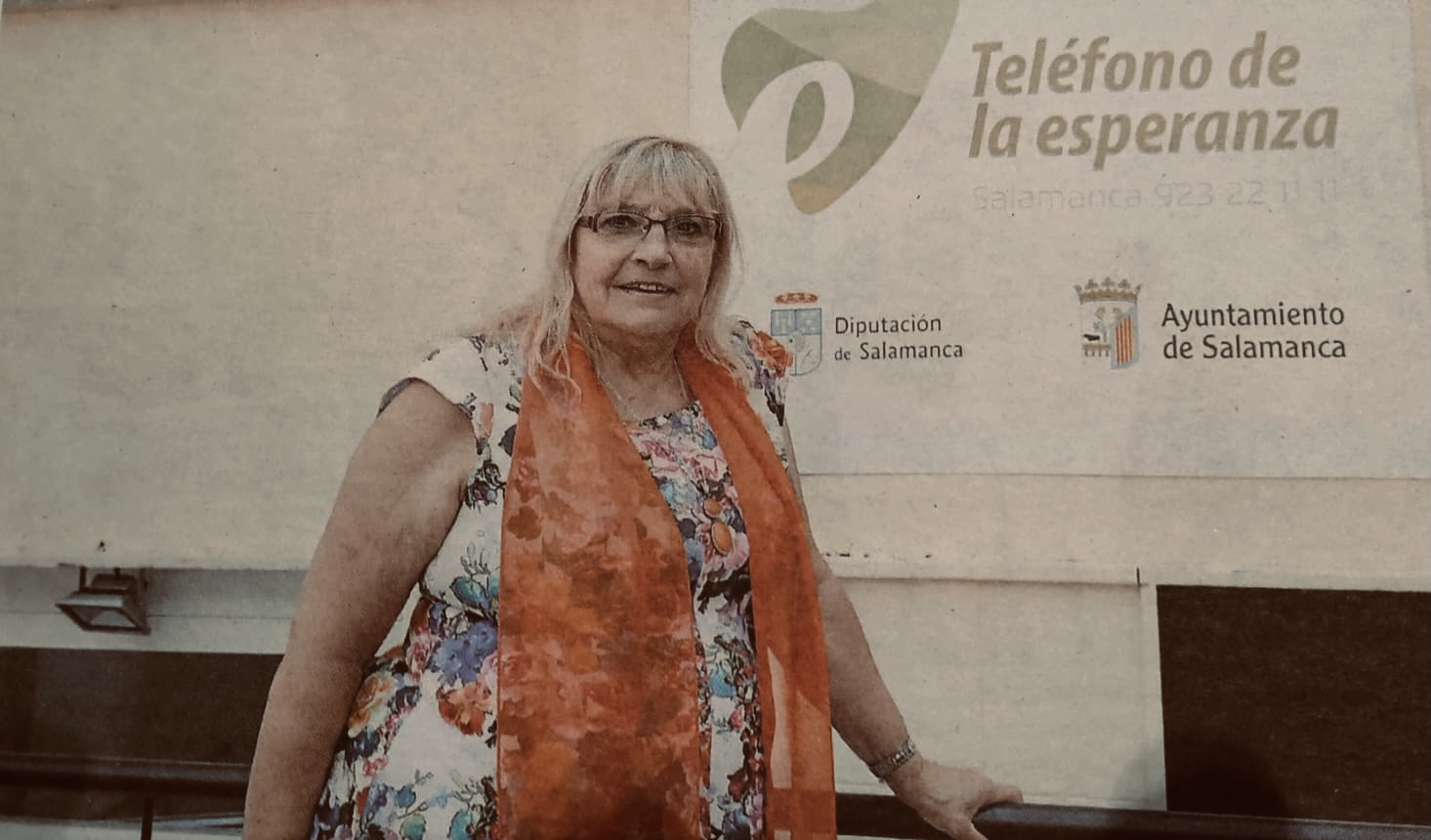Carmen Igea es la presidenta del Teléfono de la Esperanza en Salamanca