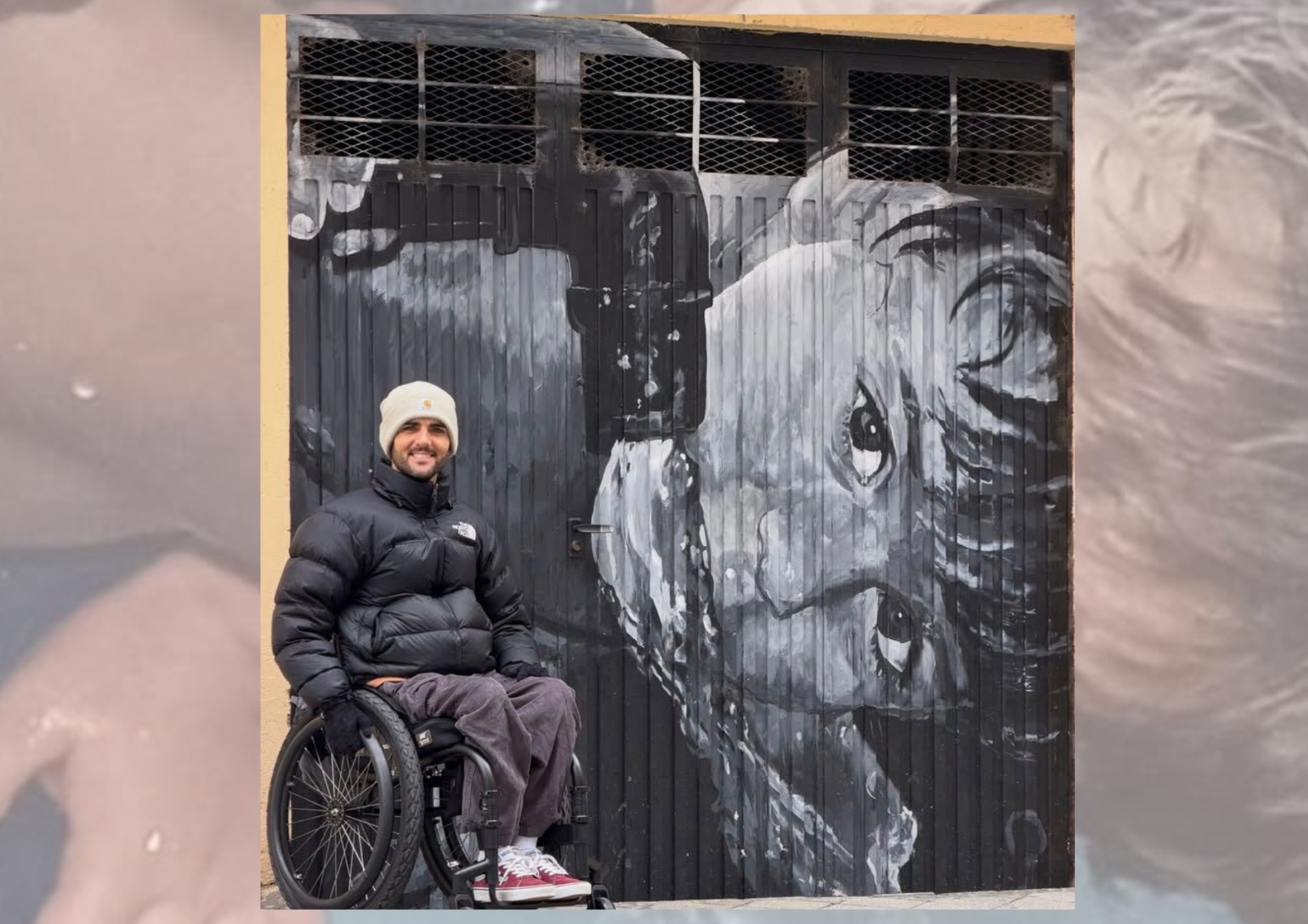 Serás muy afortunado solo por estar aquí: el mensaje de Ander Arteagabeitia a sí mismo tras verse retratado de niño en un mural de Salamanca 