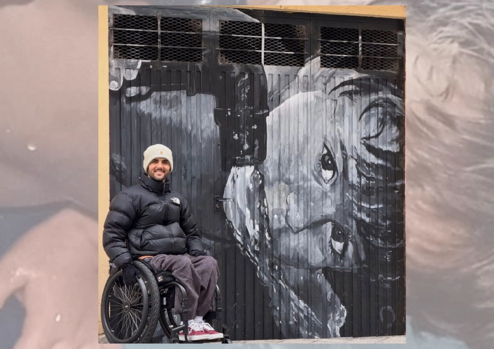 Serás muy afortunado solo por estar aquí: el mensaje de Ander Arteagabeitia a sí mismo tras verse retratado de niño en un mural de Salamanca 